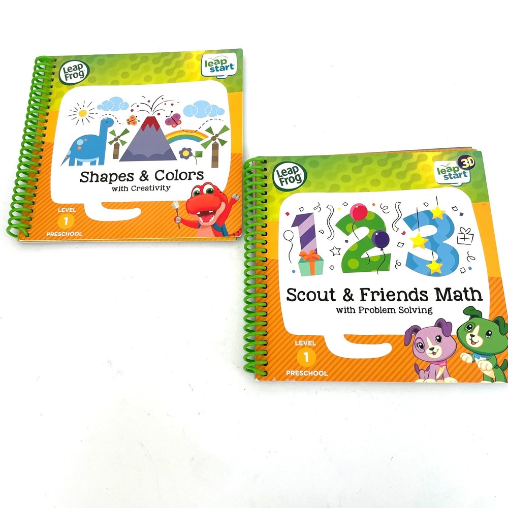LeapFrog LeapStart Level 1 Preschool Book Bundle Shapes Math Scout Friends